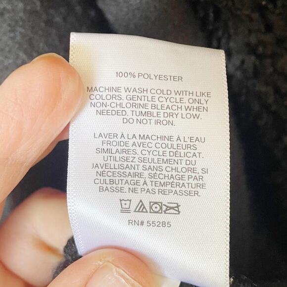 Express Cozy Black Sherpa Flyaway Open Jacket Size Medium - Picture 6 of 9